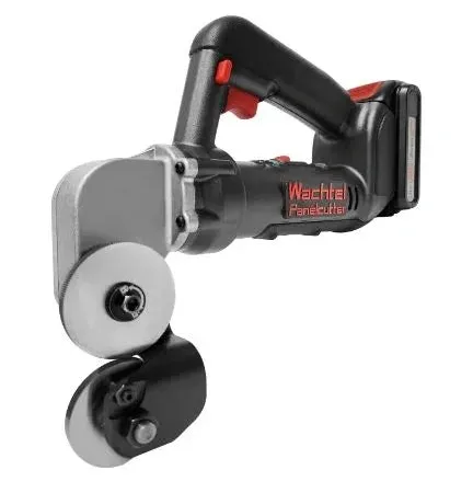 A battery powered tool for cutting wire mesh or hardware cloth.